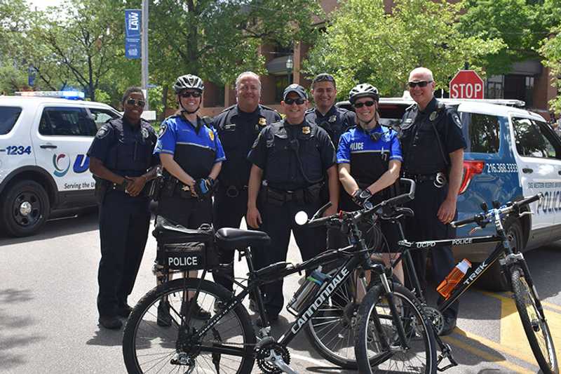 Photo of a group of Case Western Reserve University police and security officers